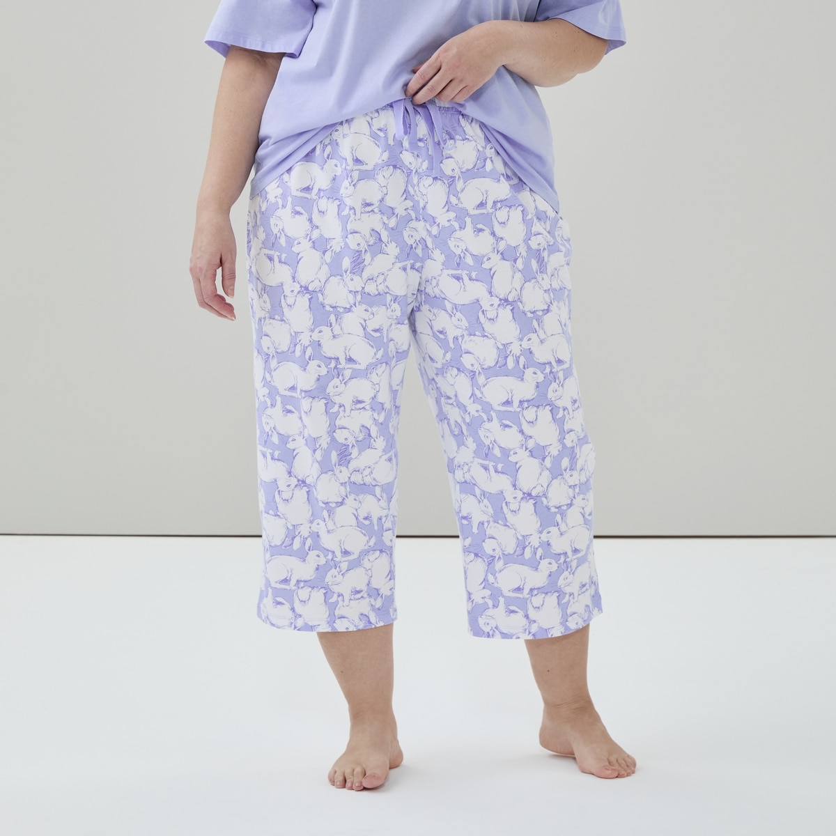 Women+ Cropped Sleep Pant - Light Blue