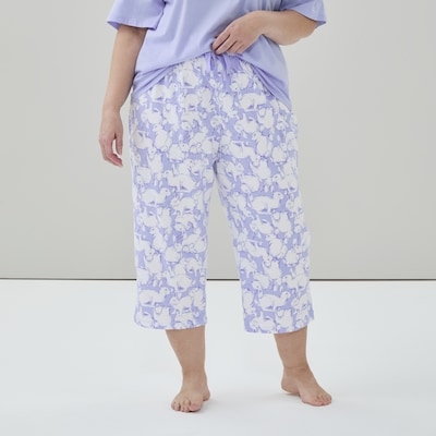 Pantalon de nuit court Femmes+ - Bleu Pâle