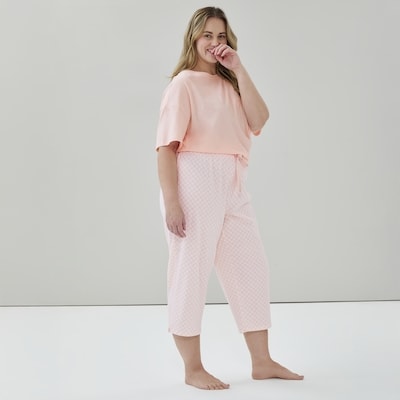 Women+ Cropped Sleep Pant - Light Pink