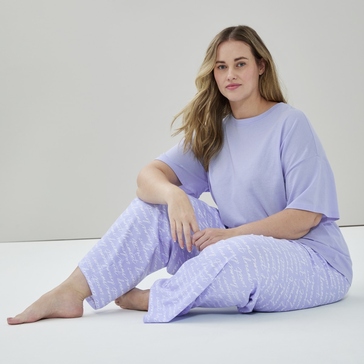 Women+ Printed Sleep Pant - Light Blue