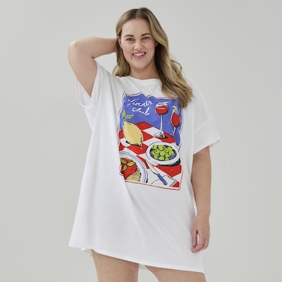 Women+ Oversized Sleep Dress - White
