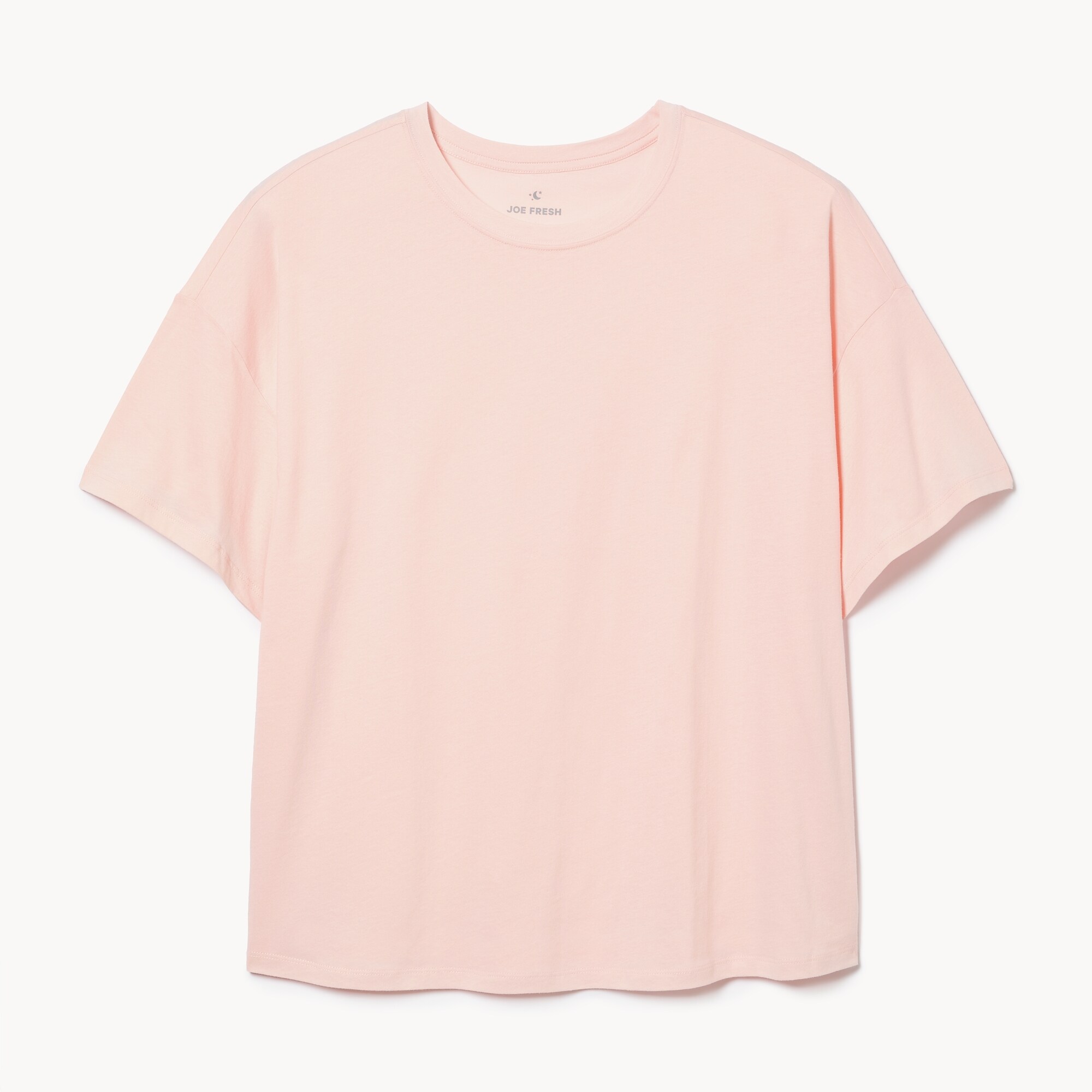 Women+ Relaxed Crewneck T-Shirt in Light Peach from Joe Fresh