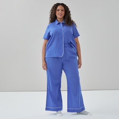 Women+ Cotton Poplin Sleep Pant - Blue