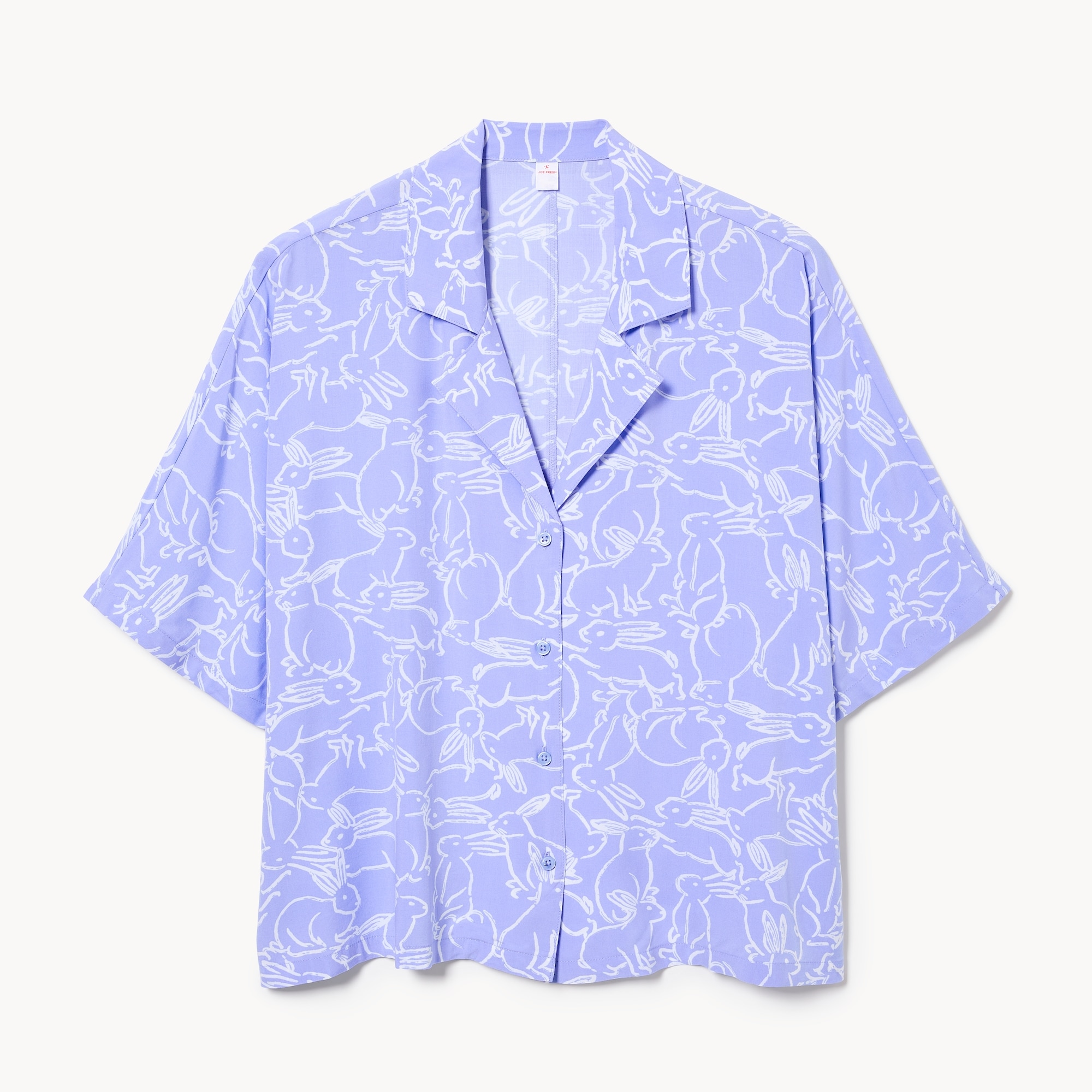 Women+ Printed Sleep Shirt in Light Blue from Joe Fresh