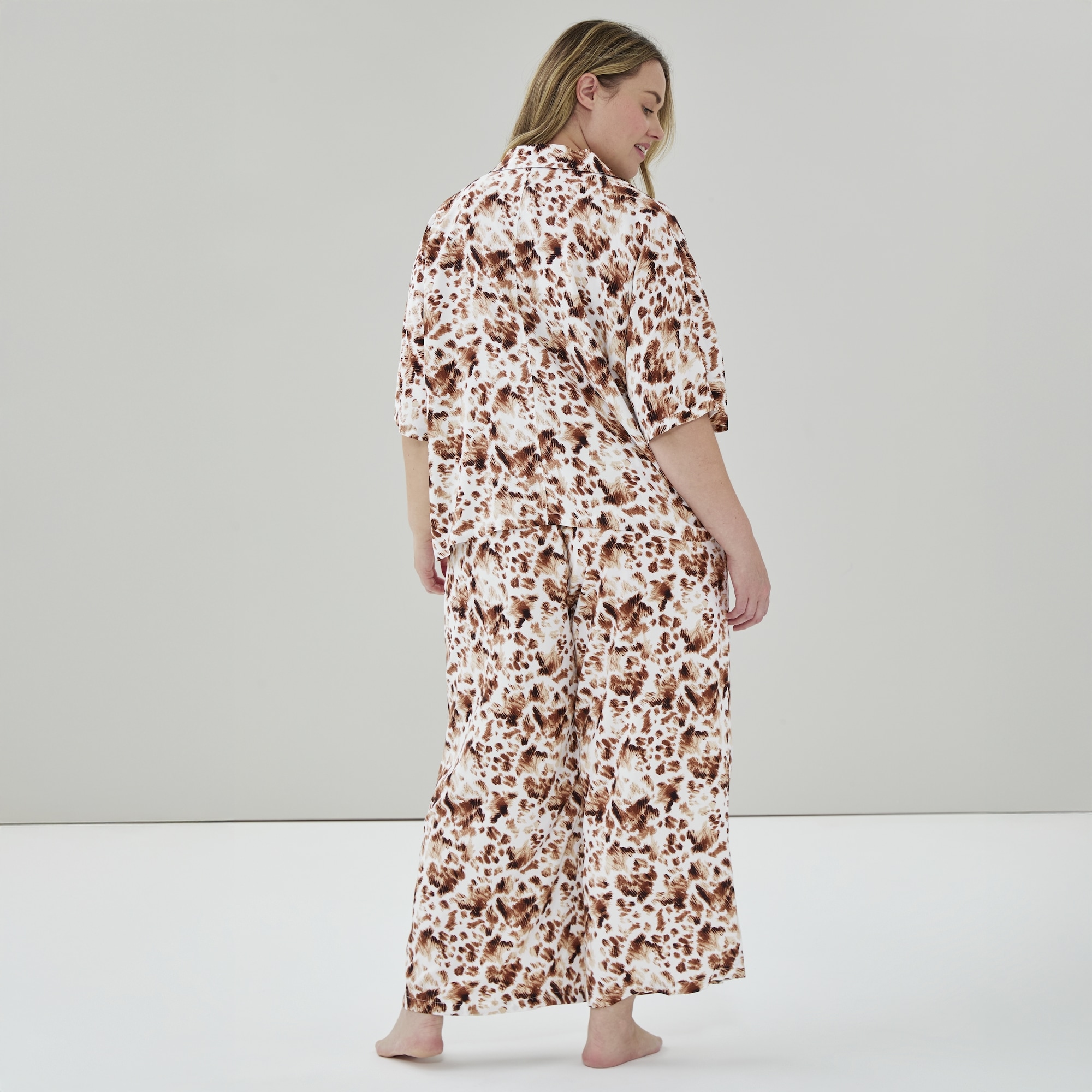 Women+ Printed Sleep Shirt in Light Brown from Joe Fresh