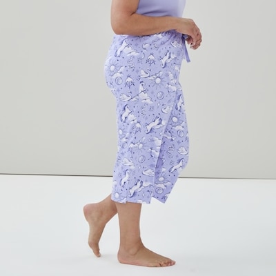Women+ Print Cotton Sleep Pant - Blue