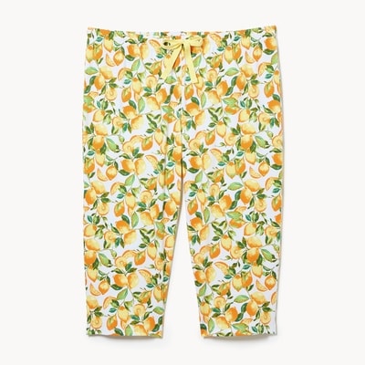 Pantalon de nuit imprimé en coton Femmes+ - BLEU PASTEL