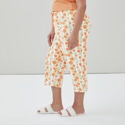 Pantalon Conique F&F été Fleuri – Taille 8, Ivoire, En Viscose, Très Bon état
