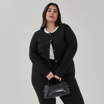 Cardigan avec poches Femmes+ - Noir JF