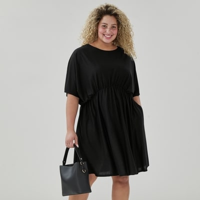 Robe à manches chauve-souris Femmes+ - Noir JF