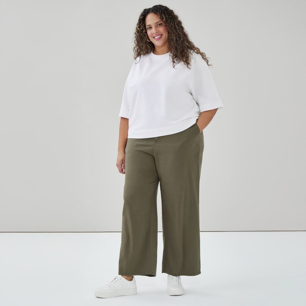 Women+ French Terry T-Shirt - Bright White