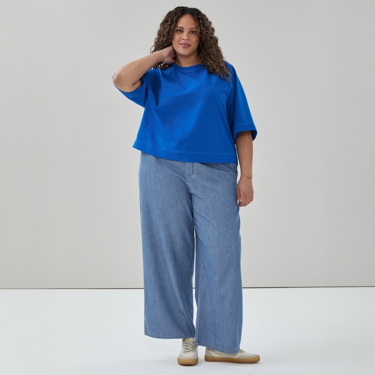 Women+ French Terry T-Shirt - Blue