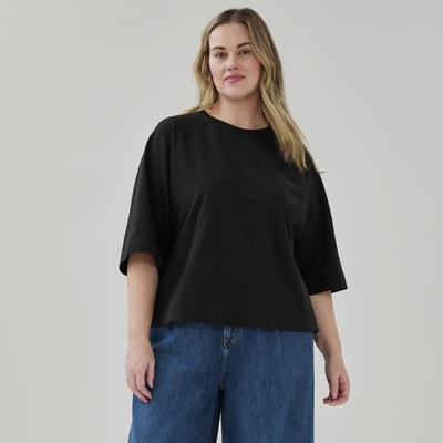 T-shirt en ratine bouclée - Noir JF