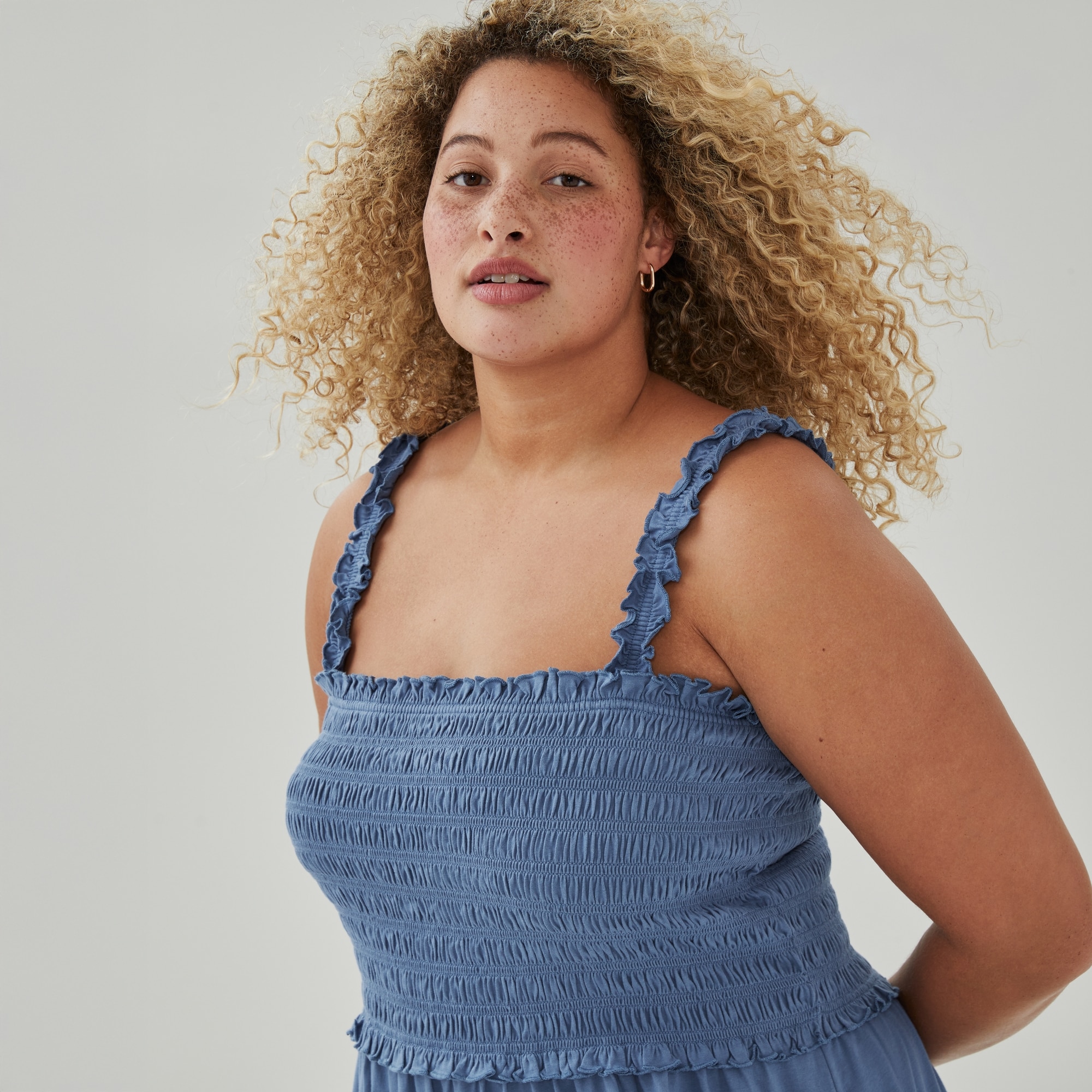 Women+ Smocked Midi Dress