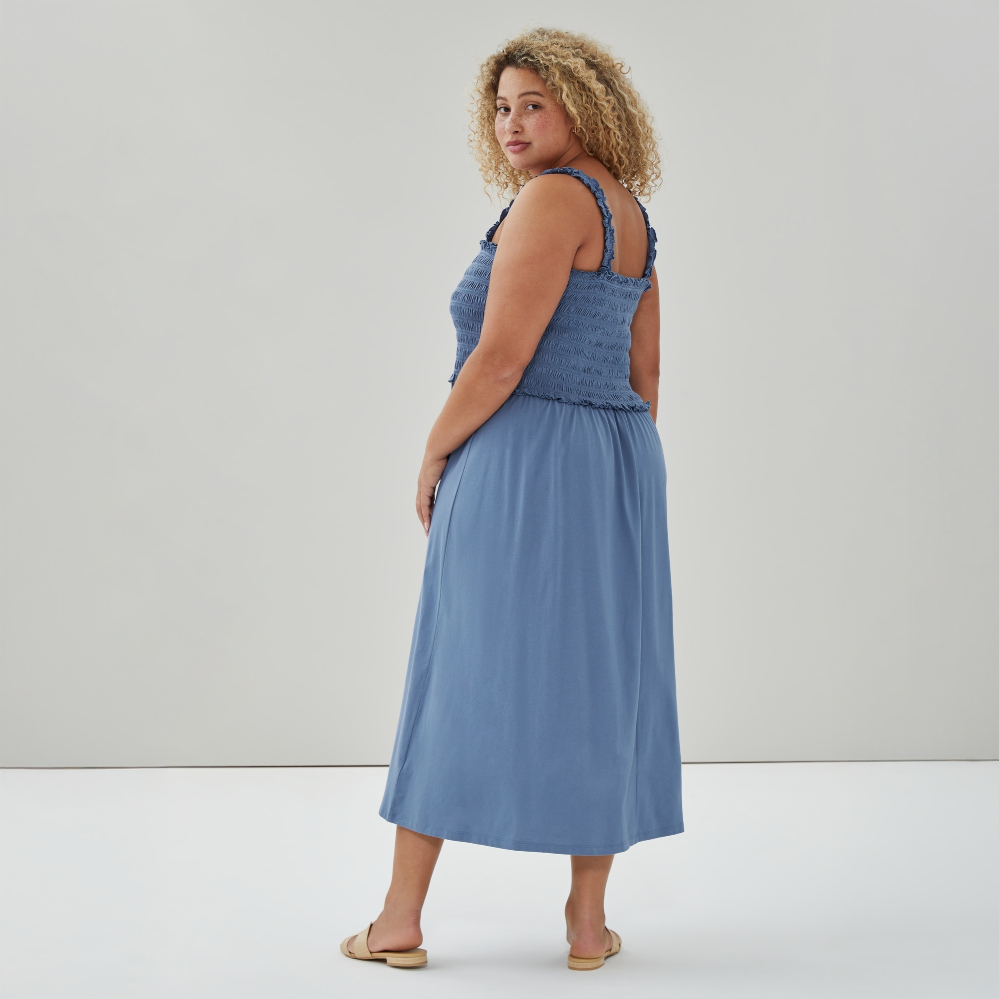 Women+ Smocked Midi Dress