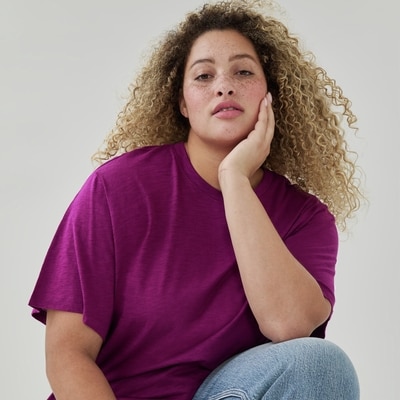 Women+ Oversized T-Shirt - Plum
