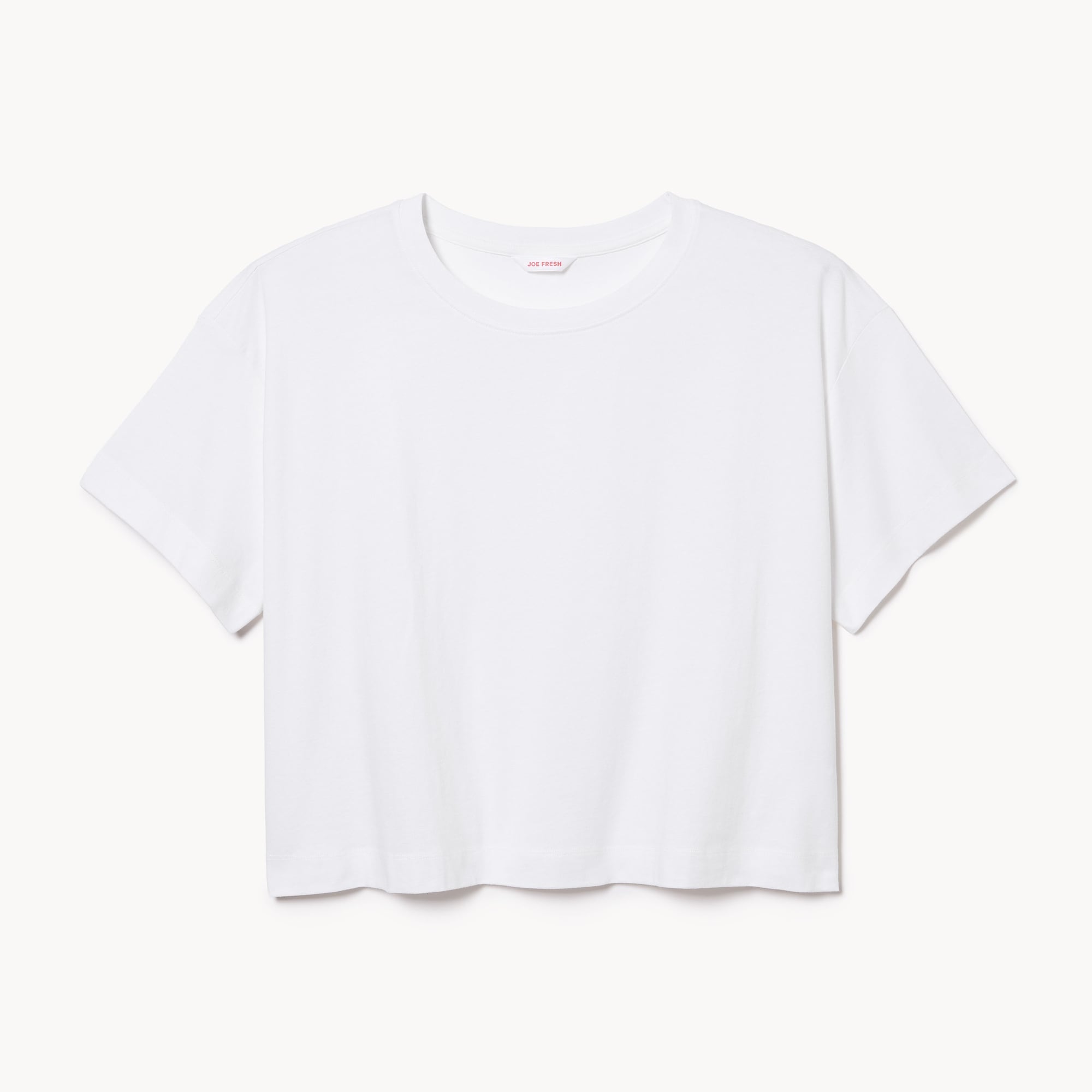 Premium Cropped T-Shirt in Bright White from Joe Fresh