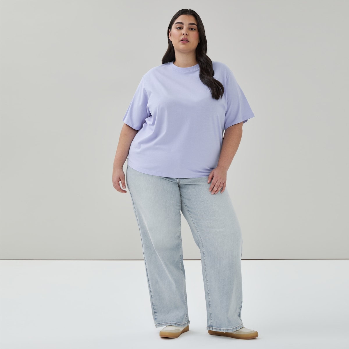 Women+ Cotton Oversized T-Shirt - Lavender