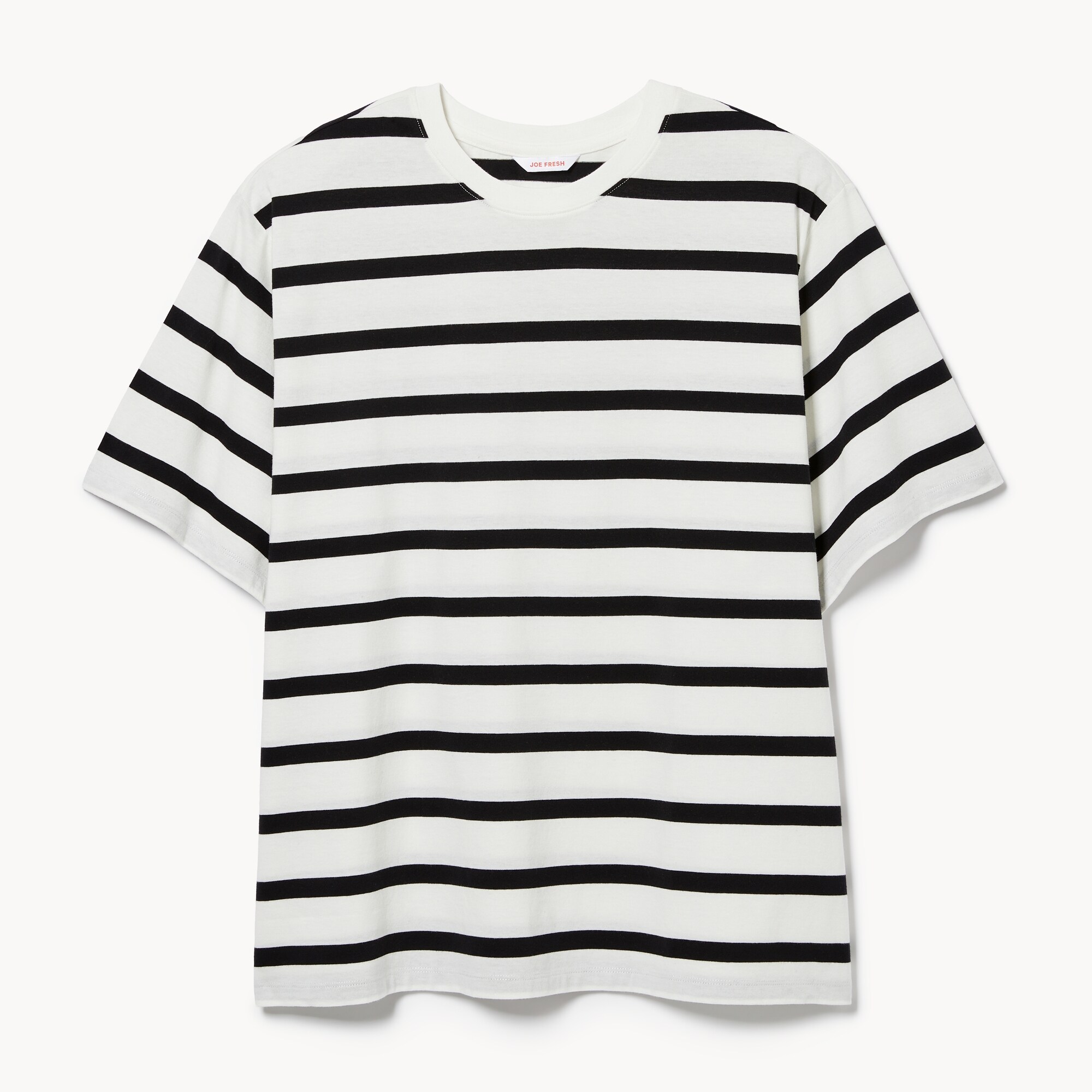 T-shirt ample rayé en coton Femmes+