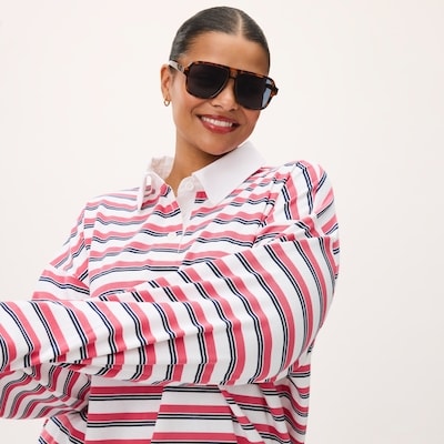 Joe Fresh Women+ Striped Rugby Polo Shirt 1 ea, $39.00/1ea