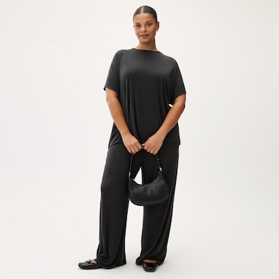 T-shirt usé Femmes+ - Noir JF