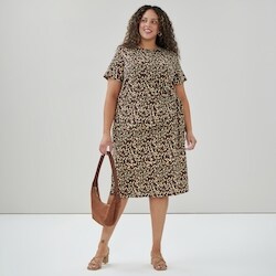 Joe Fresh Women+ Printed Tie Up Midi Dress - 1 ea | Maxi
