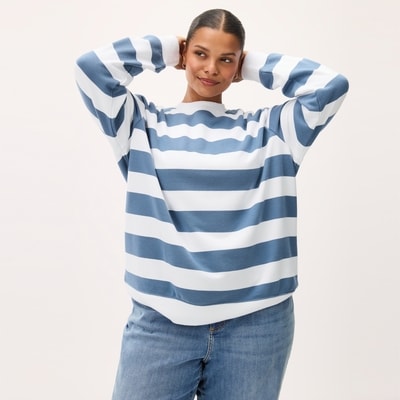 Joe Fresh Chandail en molleton rayé Femmes+ 1 ea, 39,00 $/1ch