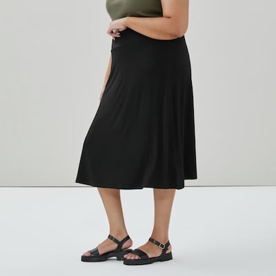 Jupe midi à taille large Femmes+ - Noir JF