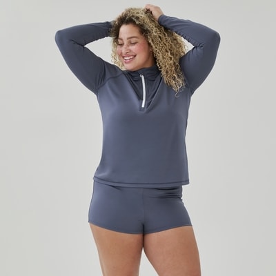 Women+ High Rise Swim Short - Dark Blue