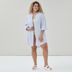 Joe Fresh Women+ Crinkle Gauze Button-Up Tunic 1 ea, $29.00/1ea