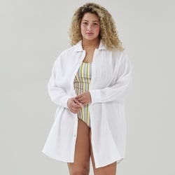 Joe Fresh Tunique boutonnée en gaze froissée Femmes+ 1 ea, 29,00 $/1ch