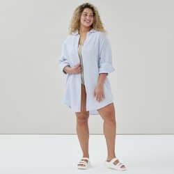 Joe Fresh Tunique boutonnée en gaze froissée Femmes+ 1 ea, 29,00 $/1ch