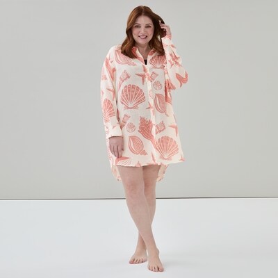 Chemisier cache-maillot de bain en gaze Femmes+ - Corail