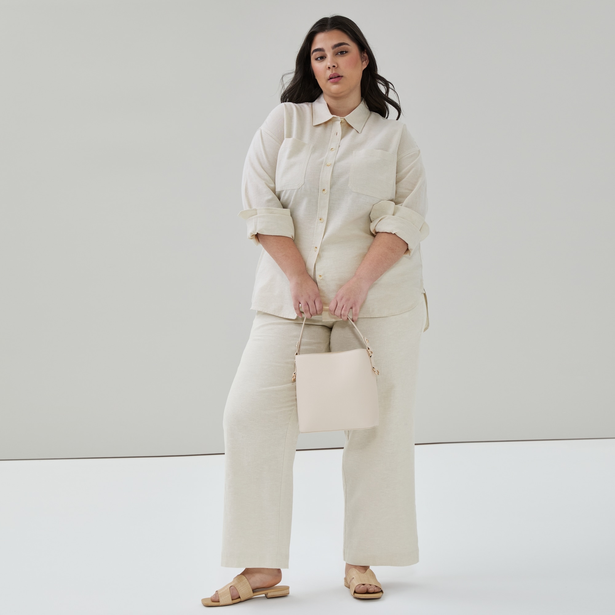 Women+ Linen Cotton Oversized Shirt