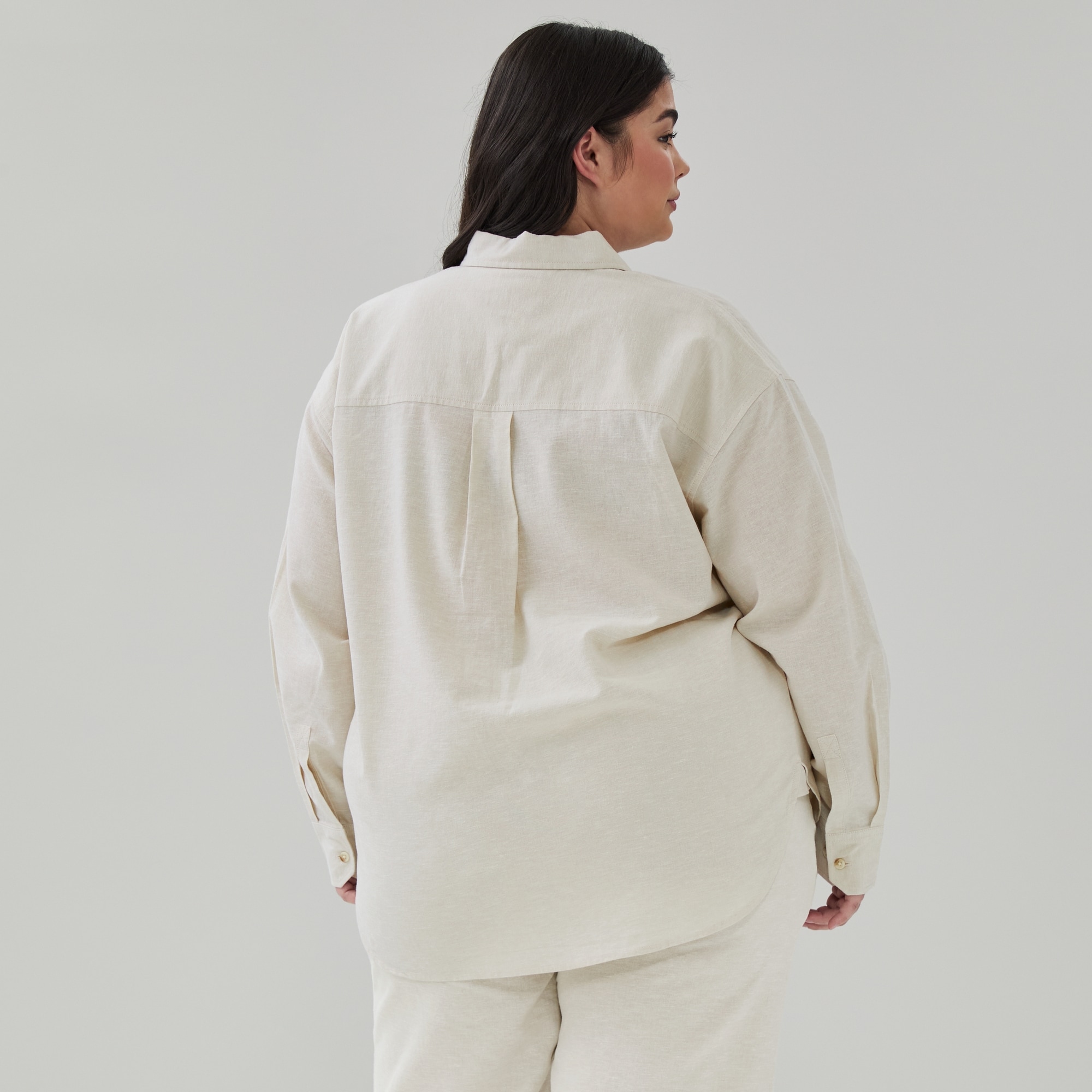 Women+ Linen Cotton Oversized Shirt