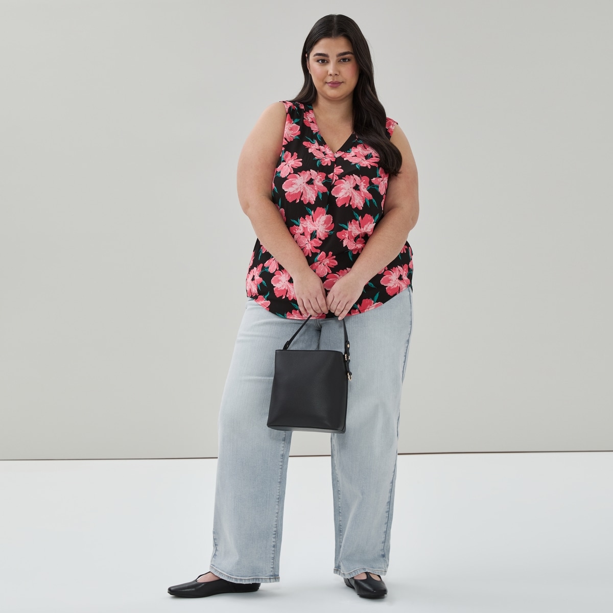 Cami imprime  col enV Femmes+