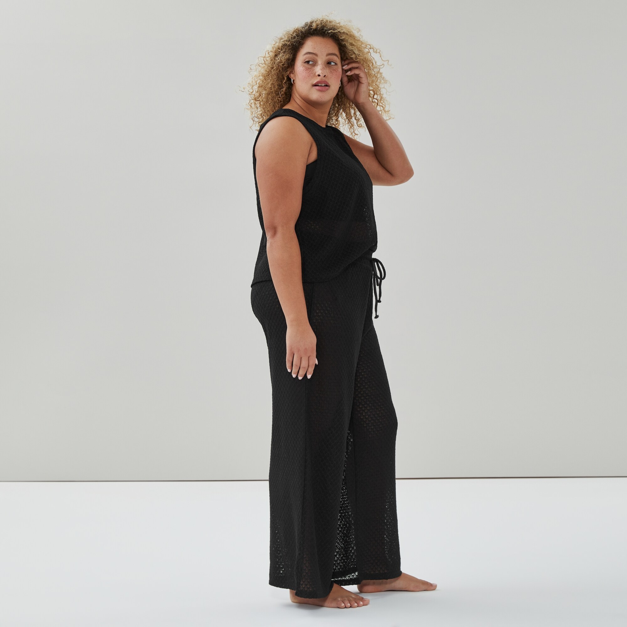 Pantalon cache-maillot crocheté Femmes+
