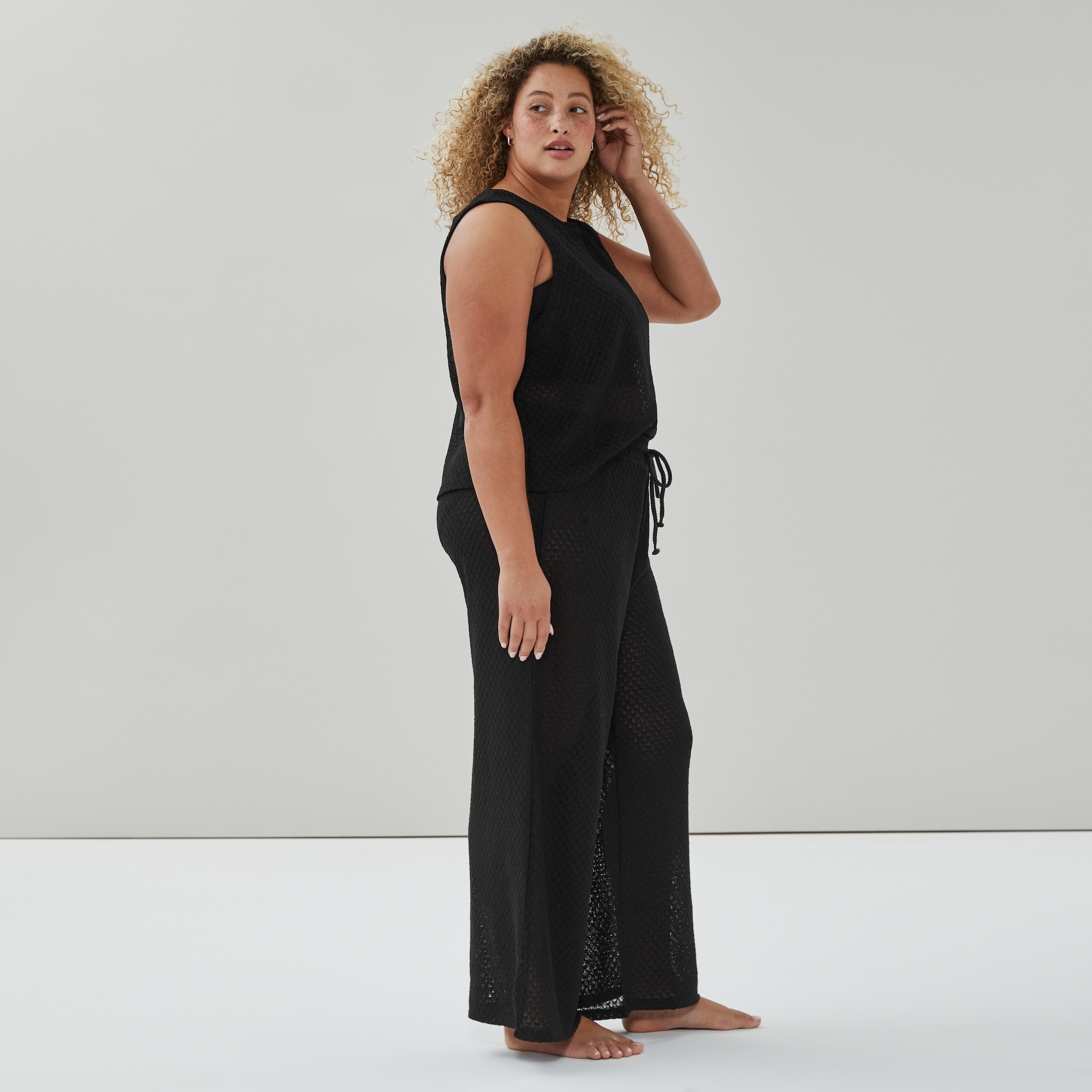 Pantalon cache-maillot crocheté Femmes+