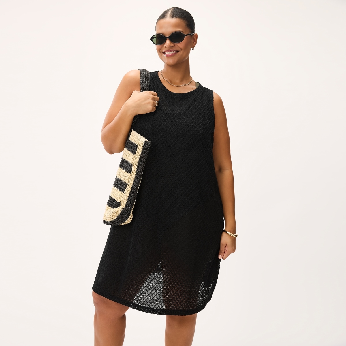 Robe cache-maillot crochete Femmes+ - Noir