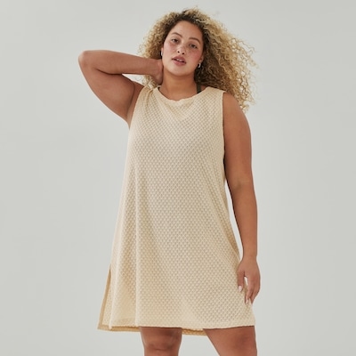 Women+ Crochet Coverup Dress - Sand