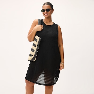 Robe cache-maillot crochetée Femmes+ - Noir