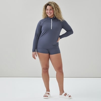Maillot solaire à manches longues Femmes+ - Bleu Foncé