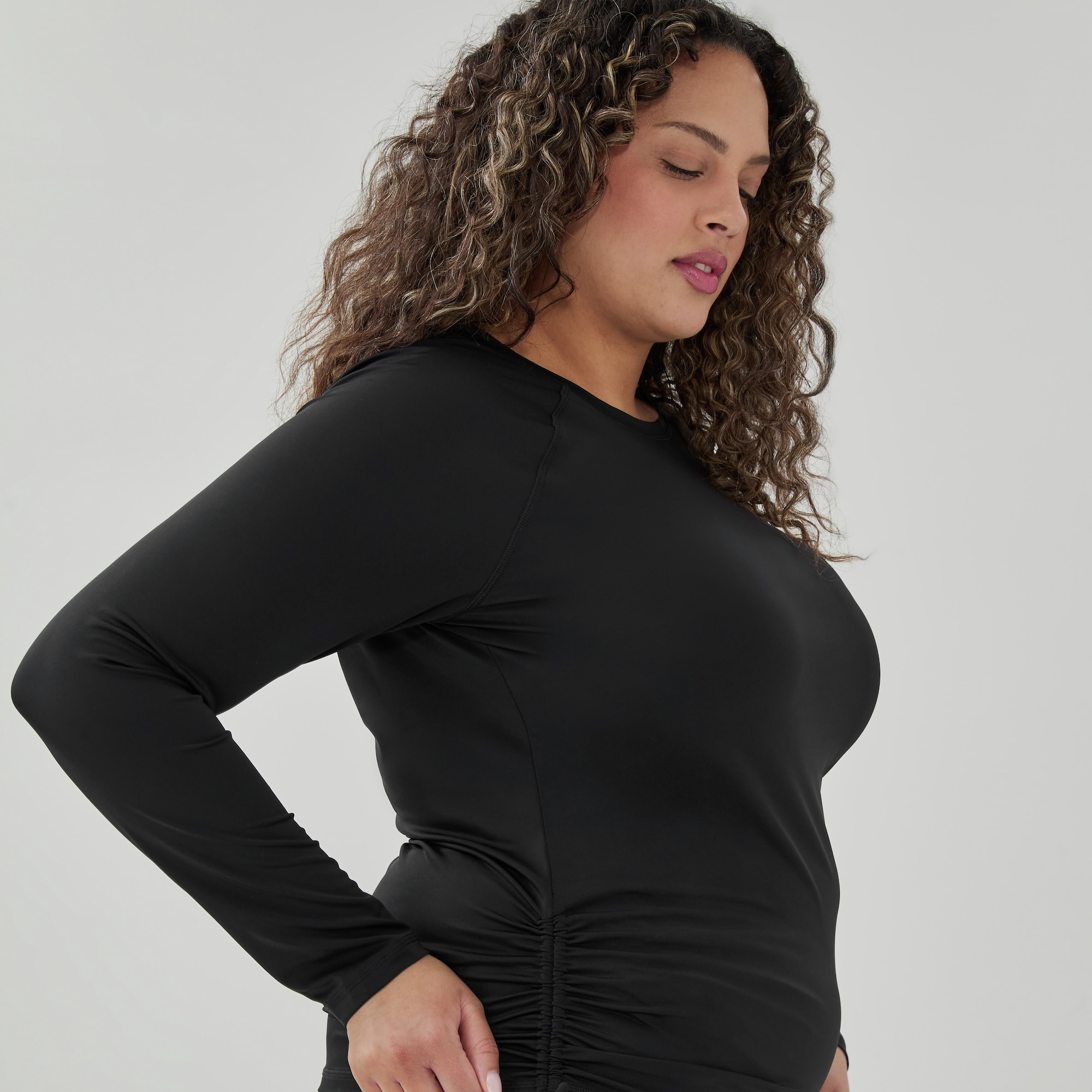 bush de burnt レディガード LADY GUARD 黒 Women+ Side Tie Rash Guard in Black from Joe Fresh