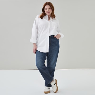 Women+ Slim Straight Leg Jean - Dark Wash