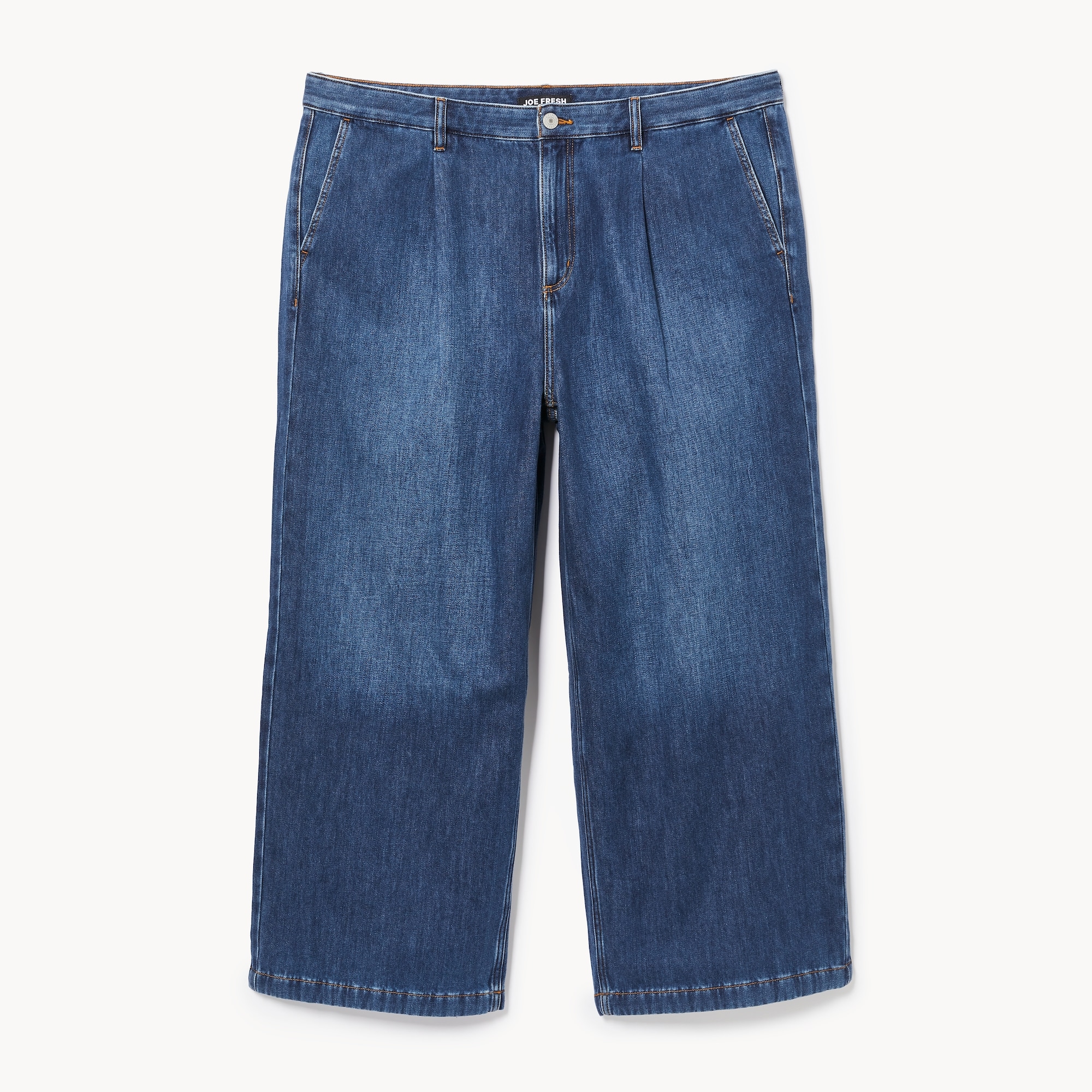 Jean à jambe large délavé foncé Femmes+