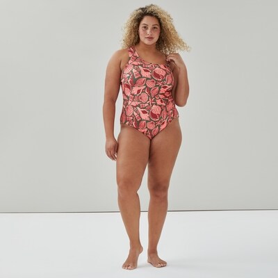 Maillot de bain à une bretelle Femmes+ - Vert