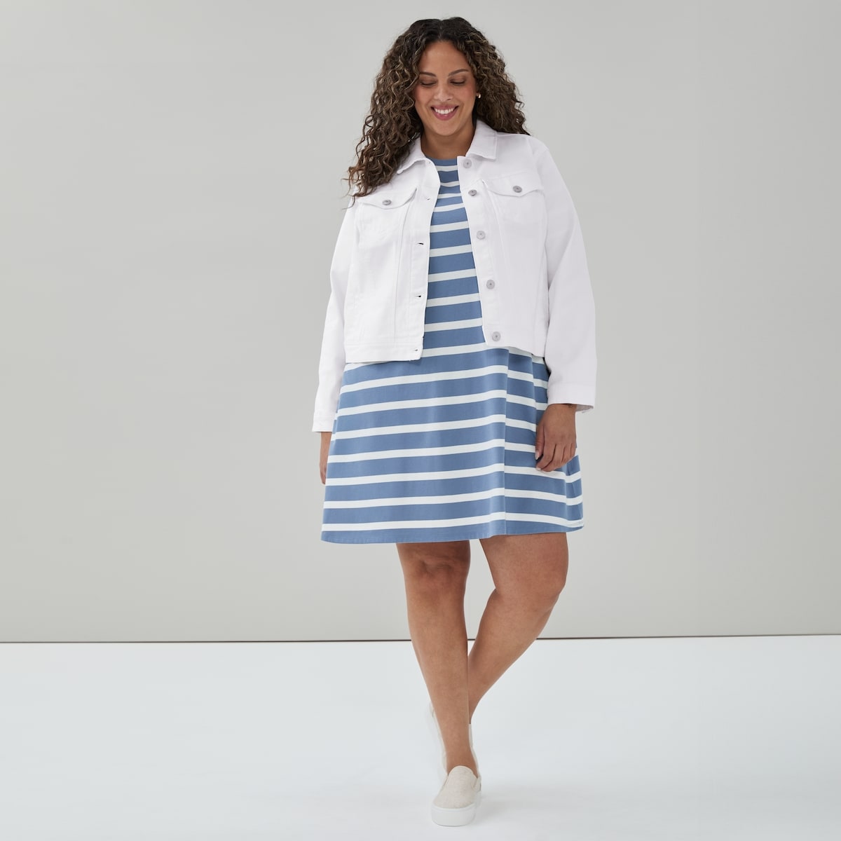 Women+ Denim Jacket - Off White