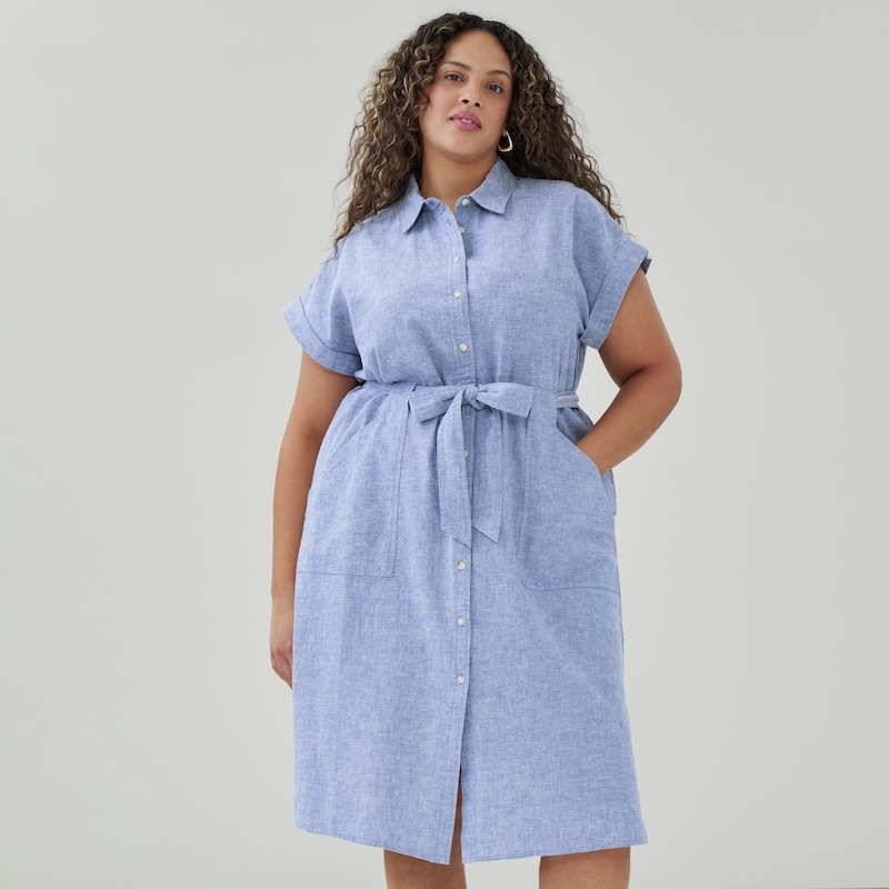 chinese dress ladies Joe Fresh Women's Print Dress S Light Blue at Amazon Women's Clothing store