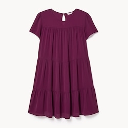 chinese dress ladies GAP Women's Short Sleeve Tie Waist V-Neck Tiered Fit & Flare Midi Dres –  Brie