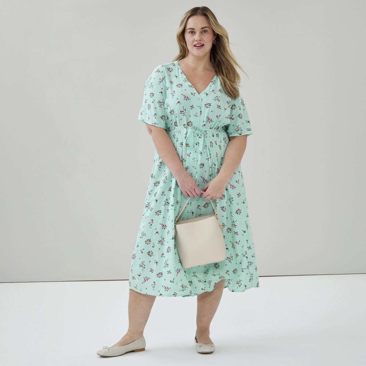 Women+ Pintuck Midi Dress